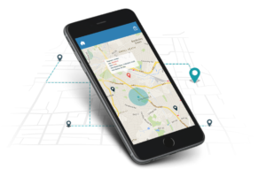 Resource finder map on a mobile phone