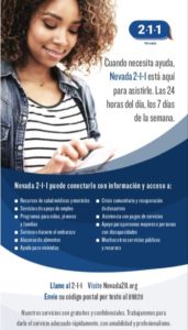 Nevada 211 Rack Card (Spanish)