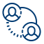 Icon showing two connected people
