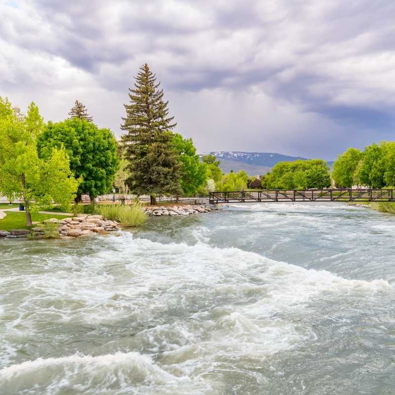Park along the Truckee River Nevada