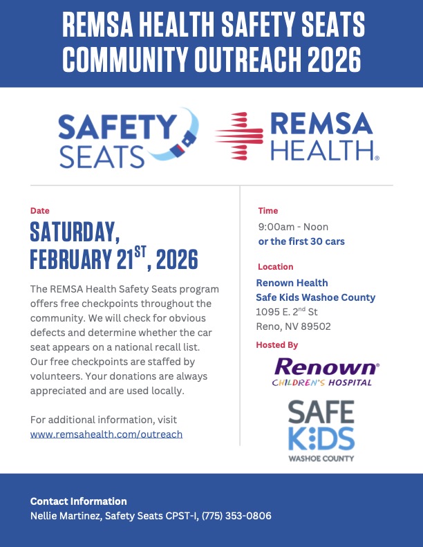 REMSA Health Safety Seats Community Outreach 2026