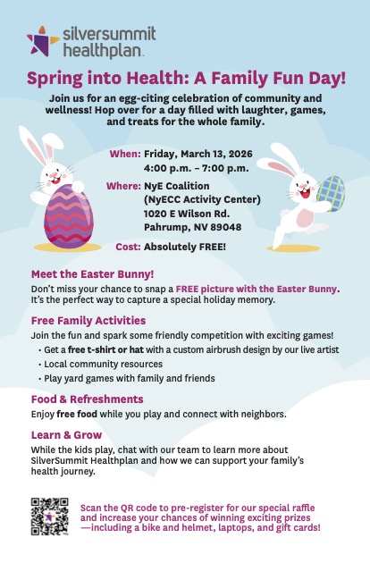 Spring into Health: A Family Fun Day – Meet the Easter Bunny! / Primavera saludable: ¡Un día de diversión familiar! ¡Conozca al Conejito de Pascua!