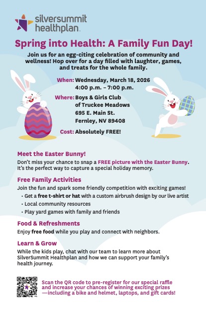 Spring into Health: A Family Fun Day – Meet the Easter Bunny! / Primavera saludable: ¡Un día de diversión familiar! ¡Conozca al Conejito de Pascua!