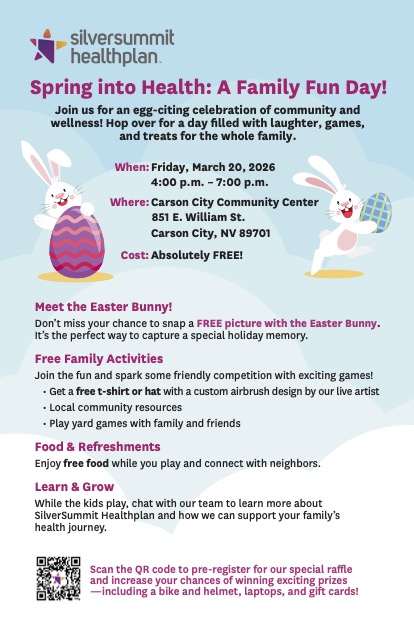Spring into Health: A Family Fun Day – Meet the Easter Bunny! / Primavera saludable: ¡Un día de diversión familiar! ¡Conozca al Conejito de Pascua!