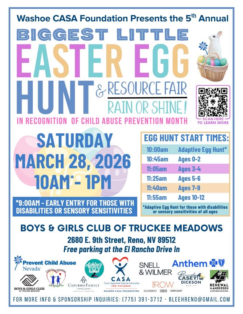 Washoe Easter Egg Hunt Event Flyer 2026