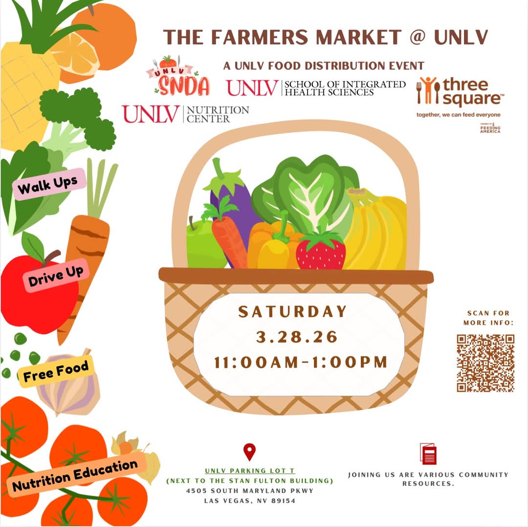 Farmers Market at UNLV March 28th Event Flyer