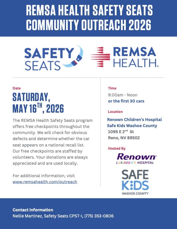 REMSA Health Safety Seats Community Outreach