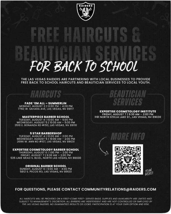 Free Haircuts for Back to School