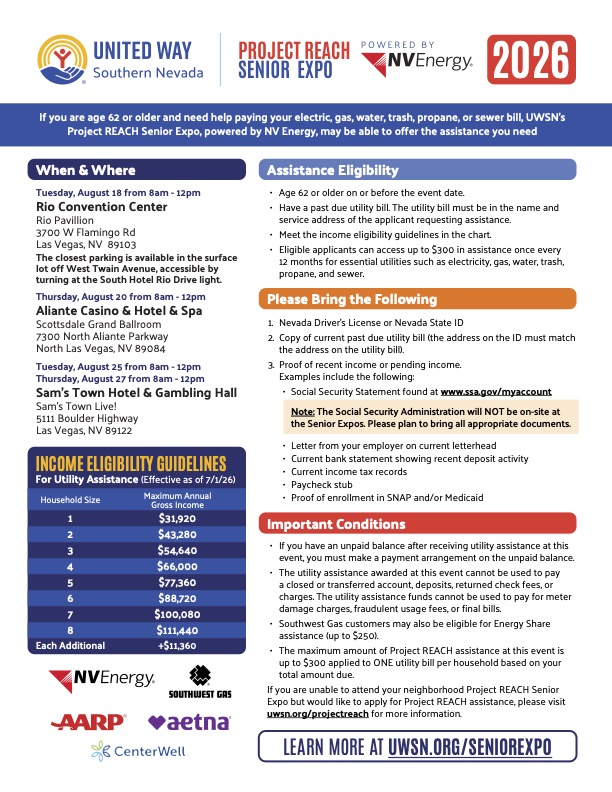 Project Reach Senior Expo Powered by NVEnergy