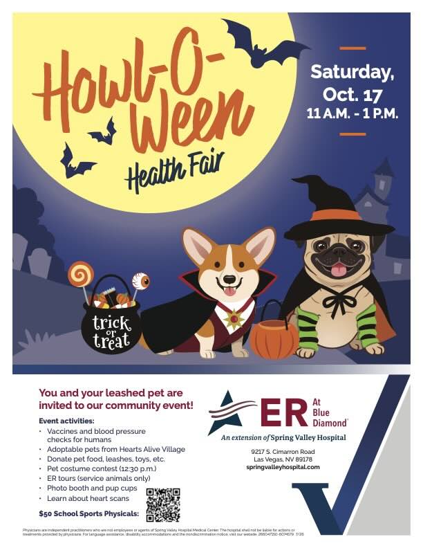 2026 Howl-o-ween Health Fair Event Flyer