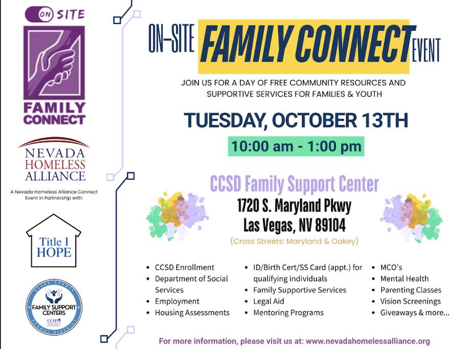 Family Connect Event Flyer October 13th