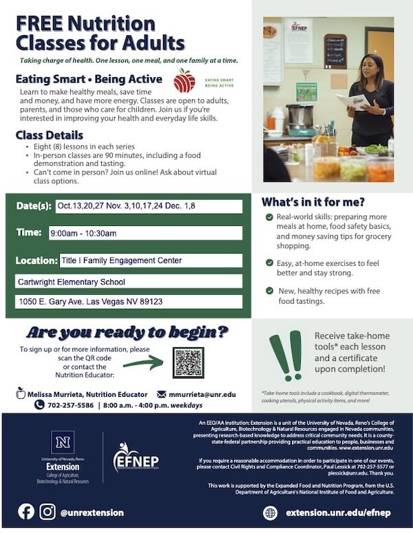 FREE Nutrition Classes for Adults